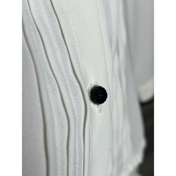 Koret Blouse Women's Sz 10 Vintage Cream Long Sleeve Semi Sheer Top Button Front - Picture 6 of 9